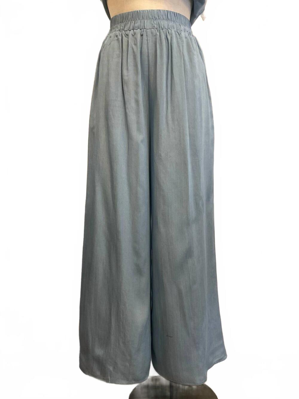NEW PINK MARTINI women's martini dash pants in chambray blue